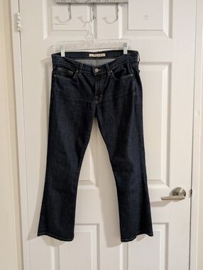J Brand Gigi Crop Flared Jeans in Pure Dark Wash - Size 27